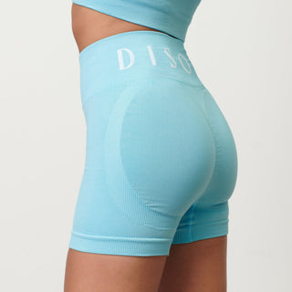 Disora Disora Seamless Ruched Micro Shorts - Azure Blue